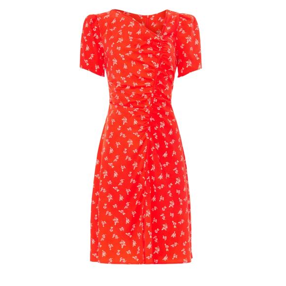 Love, Whit by Whitney Port Red Printed Dress - Size Medium - Picture 3 of 7